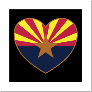 Arizona Flag Heart Posters and Art